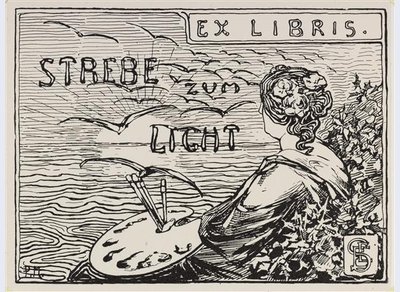 Ex Libris for Emmy E. Seelig by Piet Mondrian